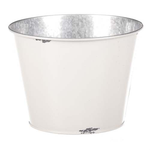 Kovový obal na květiny, design s růžemi.