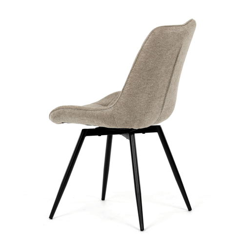Jídelní židle otočná 180°, hnědá, látka, HC-T1130 CAP2