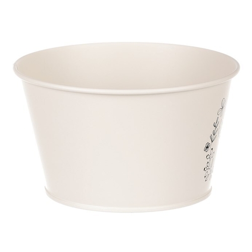 Obal kovový - motiv včelky, barva krémová