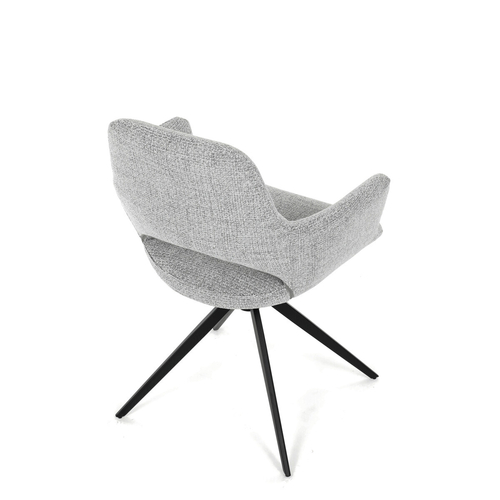 Jídelní židle otočná 360°, šedá, látka, DCH-D1320 GREY2