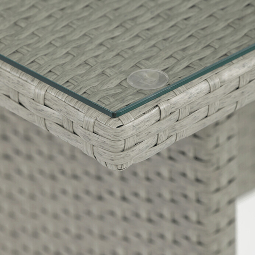 Zahradní sestava 140x70x60cm, polyratan, šedá, AZS-A1719 GREY