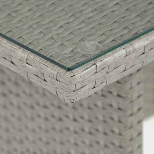 Zahradní sestava 140x70x60cm, polyratan, šedá, AZS-A1719 GREY