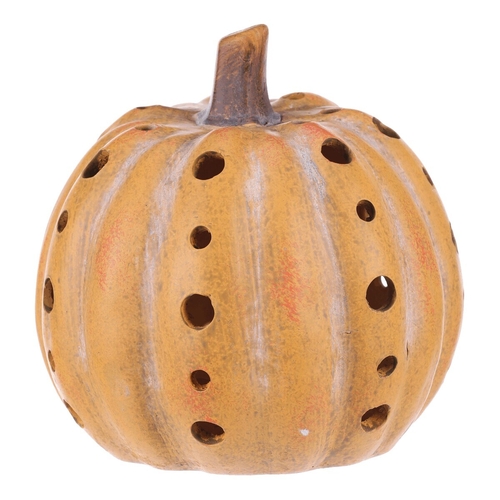 Dýně s otvory v pruzích - keramika, žlutá