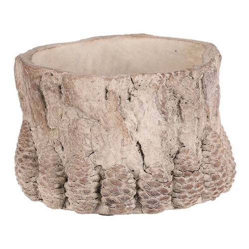 Obal betonový - vzor kůry se šiškami, vel. S, světle šedý