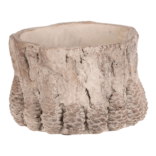 Obal betonový - vzor kůry se šiškami, vel. S, světle šedý