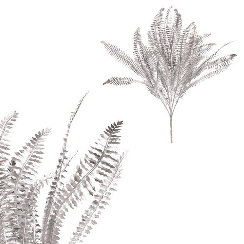 Kapradí - umělý trs, barva stříbrná
