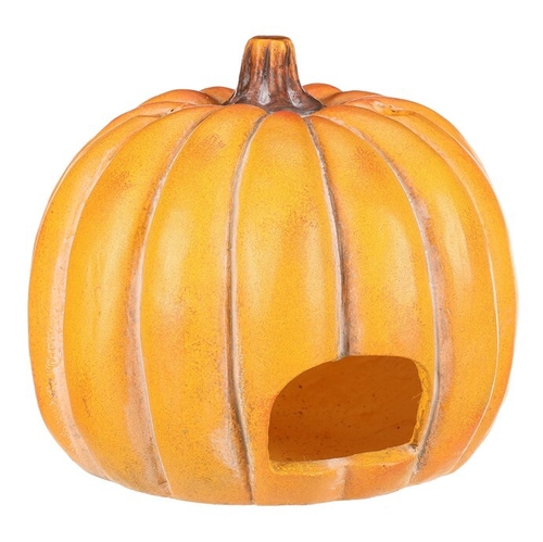 Dýně kulatá s obličejem - magnesium, svícen, žlutá