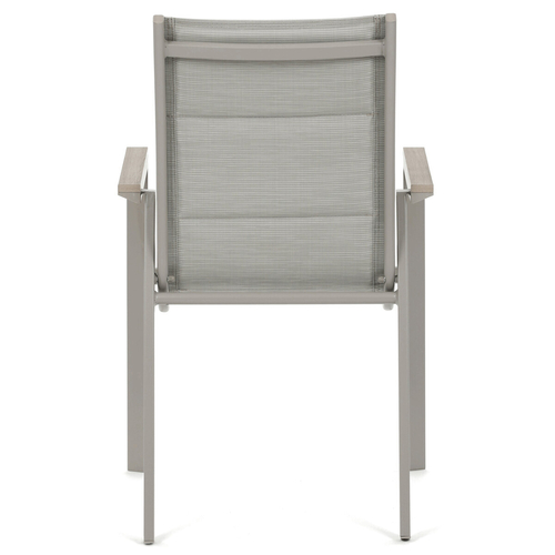 Zahradní židle, hliník, síťovina, béžová, AZC-S1110 GREY