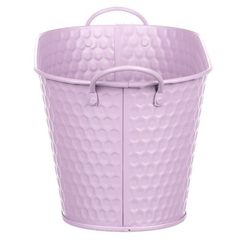 Obal kovový - truhlík, ve světle fialové barvě