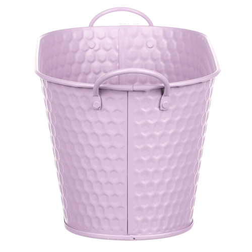 Obal kovový - truhlík, ve světle fialové barvě