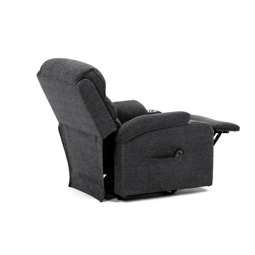 Polohovací křeslo, elektrické kabelové ovládání, šedá, látka, TV-S8348 GREY2