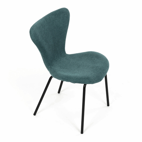 Jídelní židle, modrá, látka, CT-S8010 BLUE2