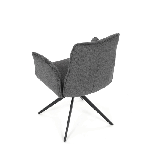 Jídelní židle otočná 360°, šedá, látka, DCH-D1328 GREY2