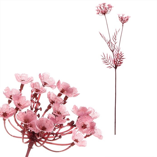 Kopr kvetoucí - umělý řezaný, barva tmavě růžová