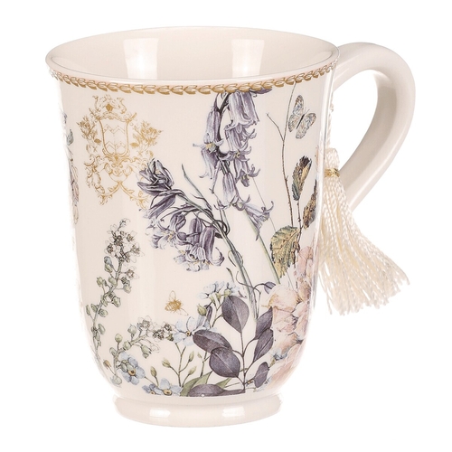 Hrneček v dárkové krabičce - porcelán, květinový motiv