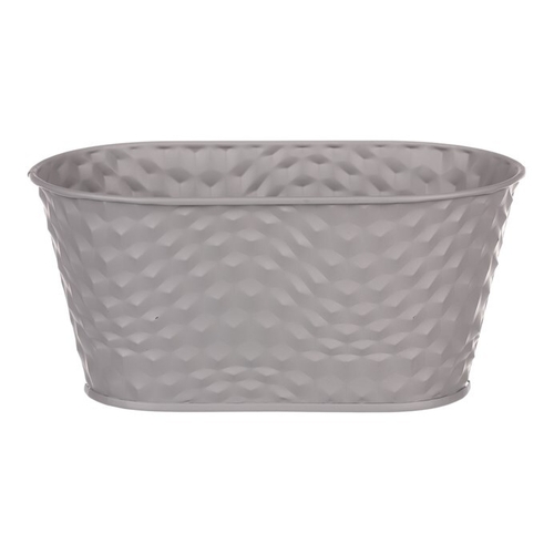 Obal kovový - truhlík, barva šedá