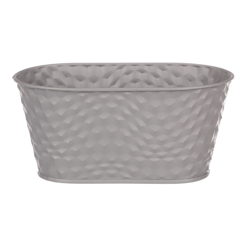 Obal kovový - truhlík, barva šedá