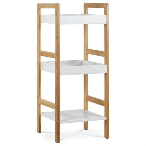 Regál, masiv, bílá, DR-013-3