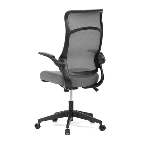 Kancelářská židle, houpací mechanismus, šedá síťovina, KA-A182 BK