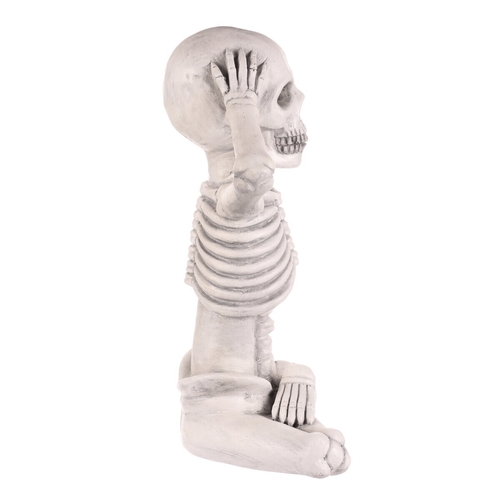 Kostlivec z magnesia - Halloween, LED osvětlení, šedý