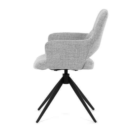 Jídelní židle otočná 360°, šedá, látka, DCH-D1320 GREY2
