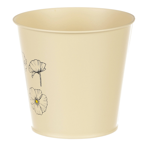 Obal kovový - motiv kvetoucího máku, žlutý