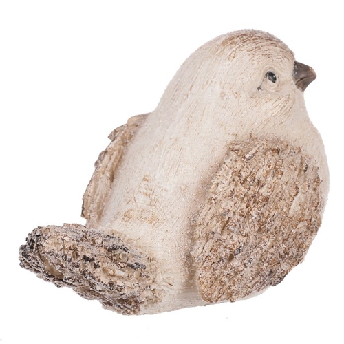 Ptáček - figurka z polyresinu, zimní motiv