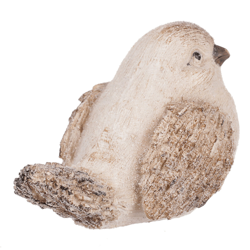 Ptáček - figurka z polyresinu, zimní motiv