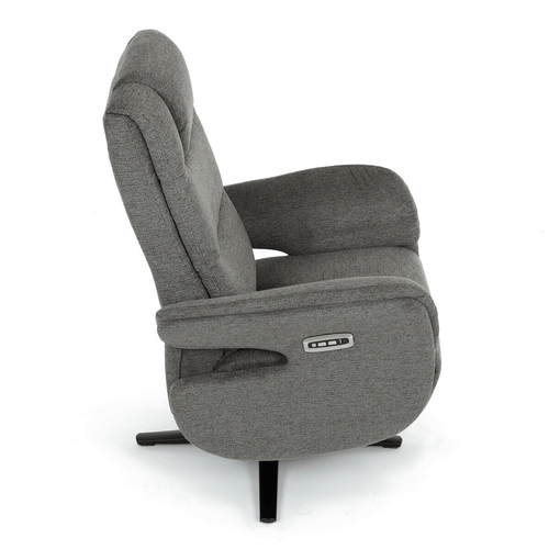 Polohovací křeslo, elektrické zabudované ovládání, funkce zero gravity, šedá, látka, TV-C5590 GREY2