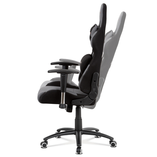 Kancelářské křeslo, houpací mechanismus, šedá látka, KA-F01 GREY