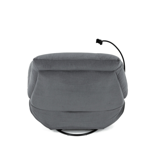 Polohovací křeslo, elektrické zabudované ovládání, šedá, látka, TV-7089 GREY2