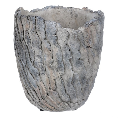Obal betonový - imitace zkamenělé kůry, barva šedá