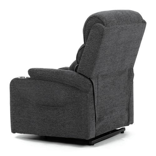 Polohovací křeslo, elektrické kabelové ovládání, šedá, látka, TV-S8348 GREY2