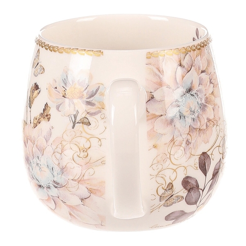 Hrneček v dárkové krabičce - porcelán, květinový motiv