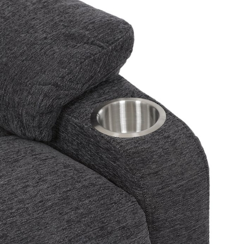 Polohovací křeslo, elektrické kabelové ovládání, šedá, látka, TV-S8348 GREY2