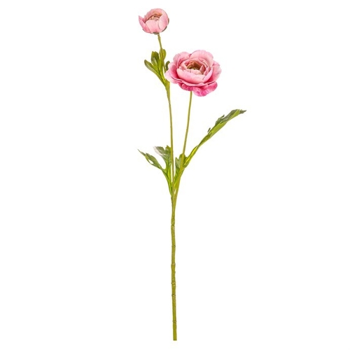 Ranunculus - umělý řezaný, barva světle růžová