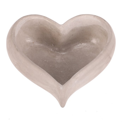 Obal na květiny - tvar srdce, beton, šedý