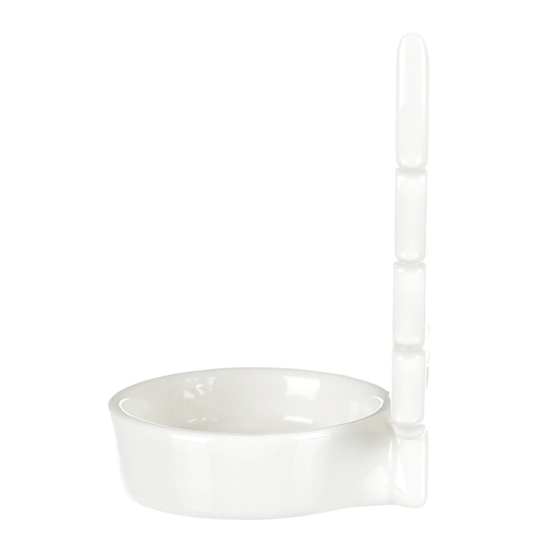 Svícen na kónickou svíčku - porcelán, stromek a hvězda, bílý