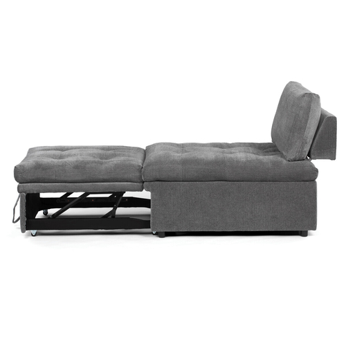 Rozkládací křeslo, šedá, látka, ASB-C3410 GREY2