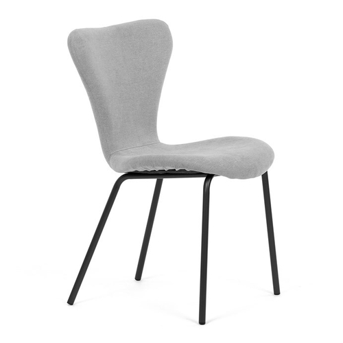 Jídelní židle, stříbrná, látka, CT-S8010 SIL2