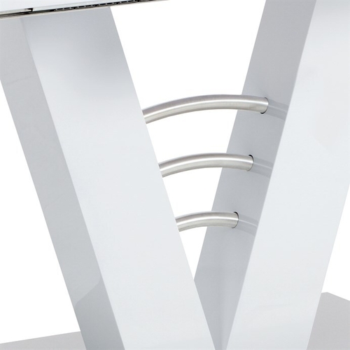 Jídelní stůl rozkládací 120-160x80 cm, mdf, bílá, HT-510 WT