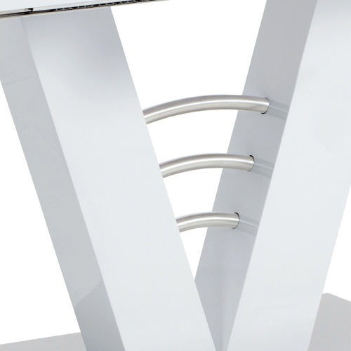 Jídelní stůl rozkládací 120-160x80 cm, mdf, bílá, HT-510 WT