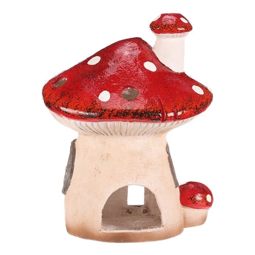 Domeček z magnesia - muchomůrka, na vložení svíčky