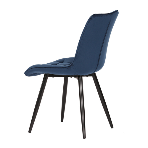 Jídelní židle, modrá, sametová látka, CT-384 BLUE4