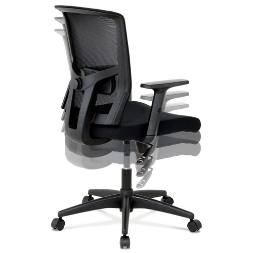 Kancelářská židle, houpací mechanismus, černá síťovina, KA-B1012 BK