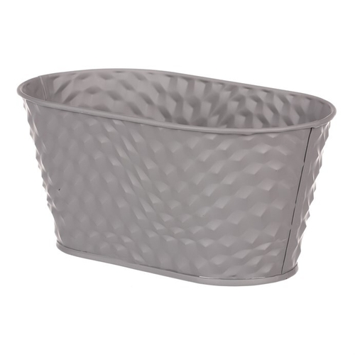 Obal kovový - truhlík, barva šedá