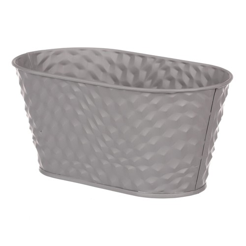 Obal kovový - truhlík, barva šedá