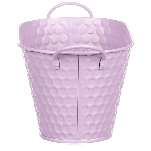 Obal kovový - truhlík, ve světle fialové barvě