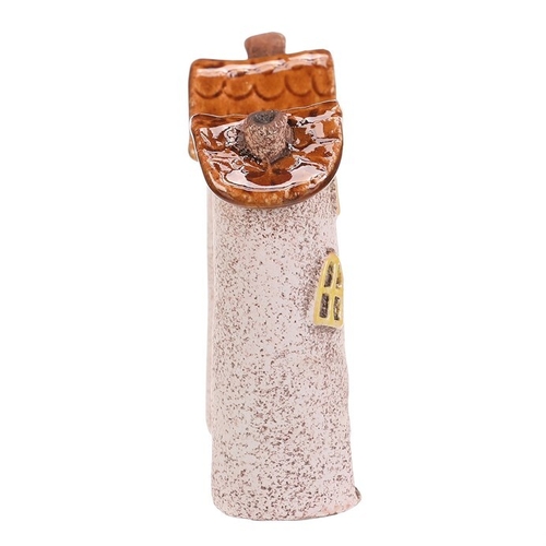 Domeček keramický - mini, hnědá stříška, mix 2, cena za 1 ks