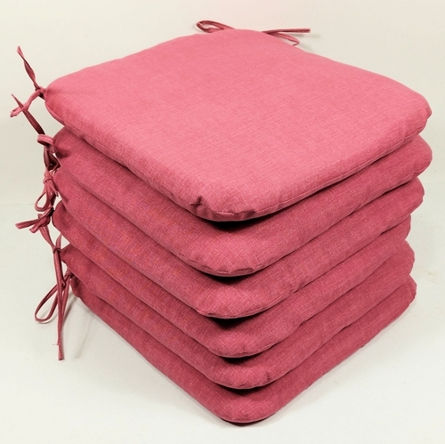 Sedák 40x40 cm látka malinový melír - set 6 kusů
